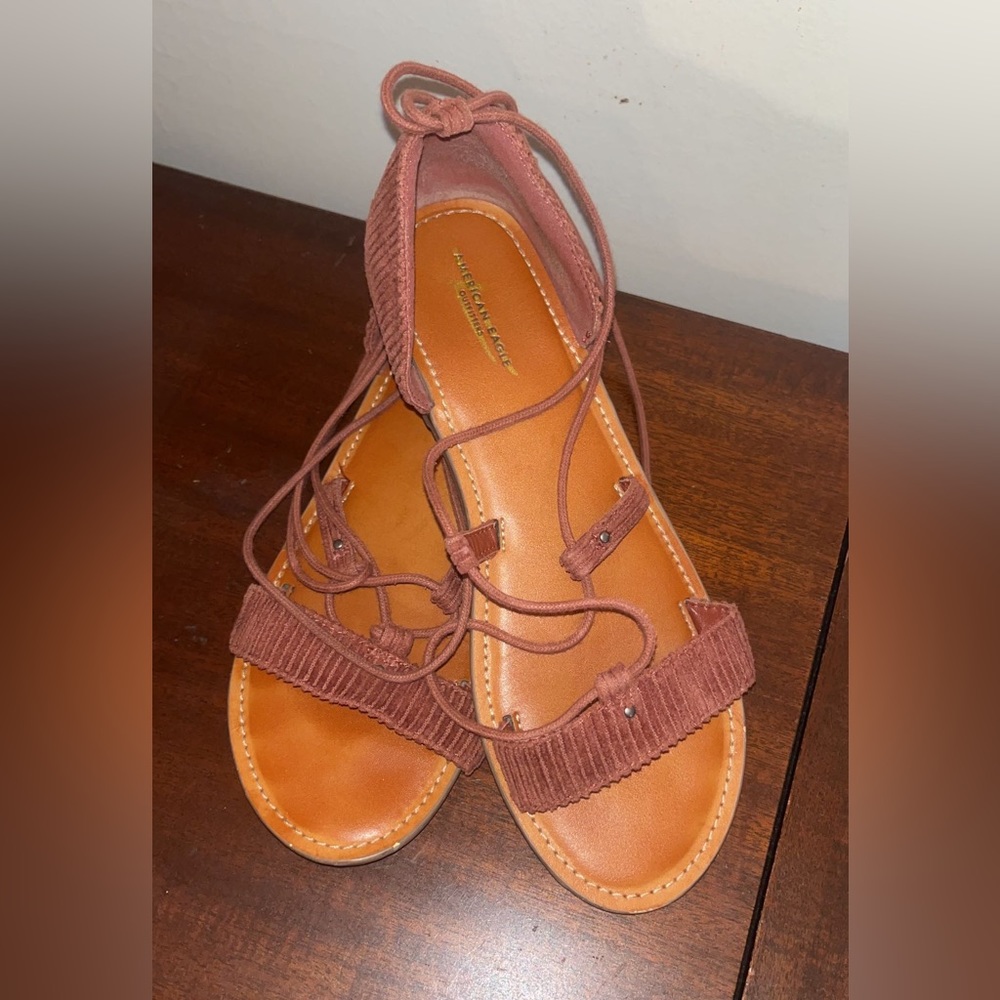 American Eagle Outfitters Sandals - Burgundy - Size 8